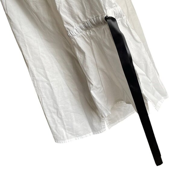 J.CREW Womens NWT Bell Flare Sleeve Blouse Sz M White Ribbon Modest Dressy Boho - Picture 3 of 11